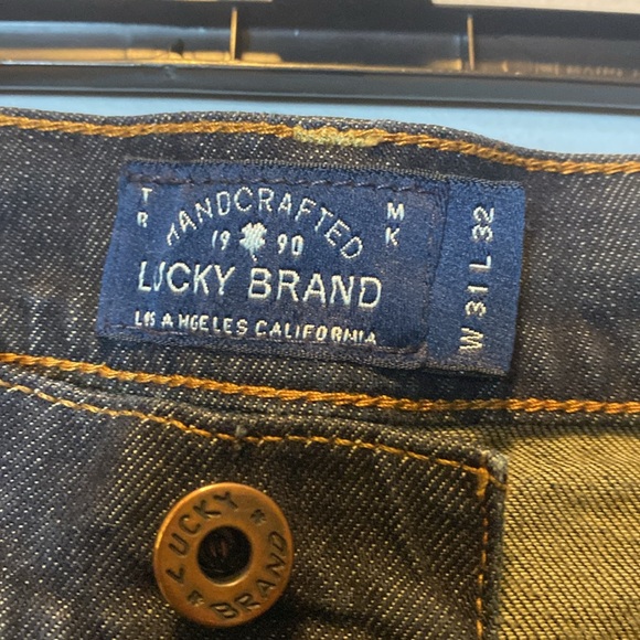 Lucky Brand Jeans Men 31x32 Rebel Super Skinny Dark Blue Wash Denim Cotton Blend - Picture 7 of 17